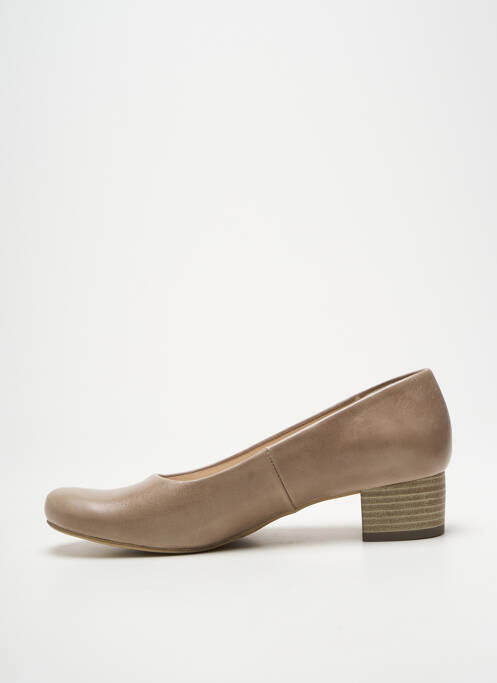 Pantofi cu toc bej PEDI GIRL femeie