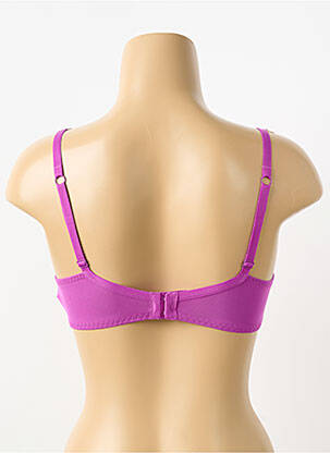 Sutien efect material satinat sutien cupe întregi cu decolteu înalt violet KOLLE SERRE femeie