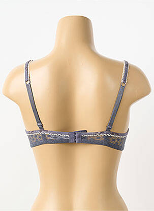Sutien efect material satinat top sutien push-up gri SASSA femeie