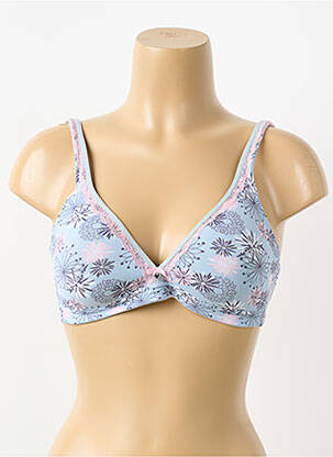 Sutien efect material satinat top sutien modelat albastru SASSA femeie