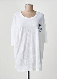 Tricou mâneci trei sferturi mâneci scurte alb MONTAGUT femme