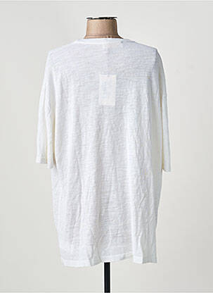 Tricou croială dreaptă mâneci scurte alb MONTAGUT femeie
