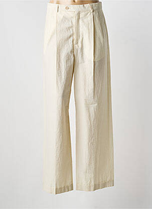 Pantalon larg bej A.P.C. femeie