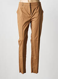 Pantalon slim țesătură poplin mărime normală maro MAX MARA femeie