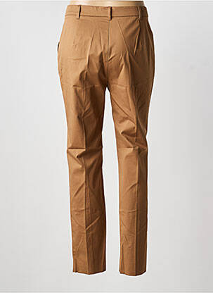 Pantalon slim țesătură poplin mărime normală maro MAX MARA femeie
