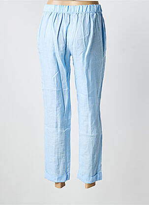Pantalon 7/8 talie elastică mărime normală albastru WHYCI MILANO femeie