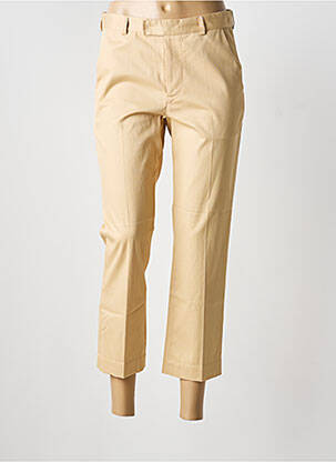 Pantalon 7/8 talie cu cleme mărime normală bej LIS LAREIDA femeie