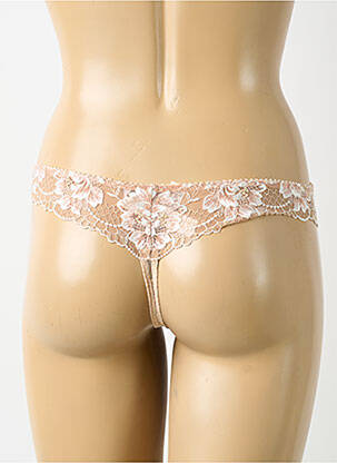 Tanga efect material satinat roz AUBADE femeie
