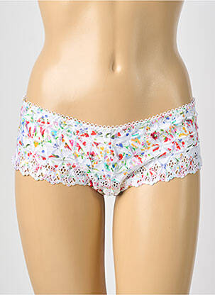 Tanga țesătură satinată alb AUBADE femme