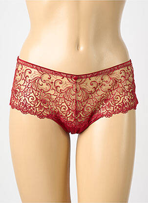 Shorty bi-materie roșu KARL LAGERFELD X AUBADE femme