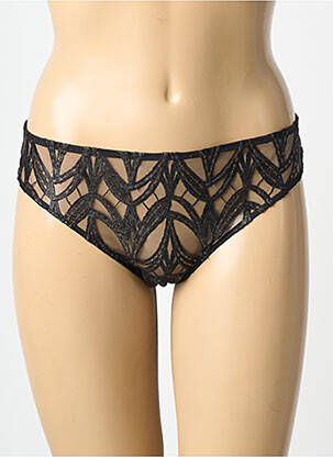 Chilot efect material satinat negru ELIE SAAB X AUBADE femme