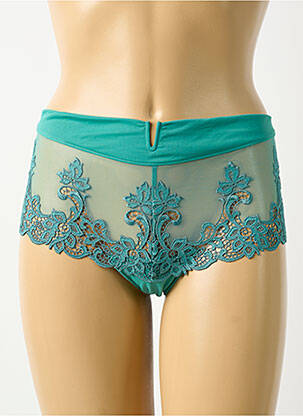 Shorty efect material satinat albastru SIMONE PERELE femeie