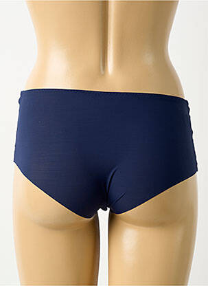 Shorty efect material satinat albastru închis SIMONE PERELE femeie
