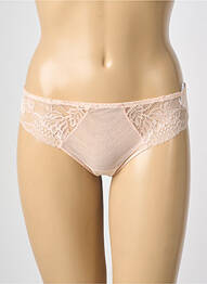 Tanga efect material satinat bej SIMONE PERELE femme