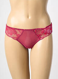 Tanga efect material satinat roșu SIMONE PERELE femme