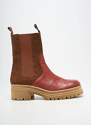 Botine/ghete toc mic toc de 4 la 6 cm roșu CASTA femeie