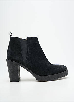 Botine/ghete toc pătrat toc de 7 la 9 cm negru MKD femeie