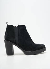 Botine/ghete toc pătrat toc de 7 la 9 cm negru MKD femme