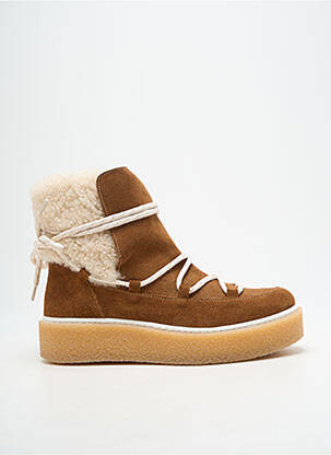 Botine/ghete nubuc toc de 4 la 6 cm maro PHILIPPE MORVAN femeie