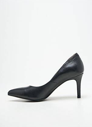 Pantofi cu toc țesătură satinată toc de 7 la 9 cm negru MYMA femeie