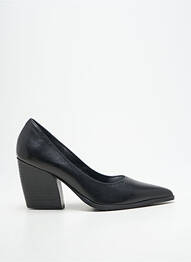 Pantofi cu toc țesătură satinată toc de 7 la 9 cm negru MYMA femme
