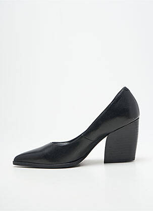 Pantofi cu toc țesătură satinată toc de 7 la 9 cm negru MYMA femeie