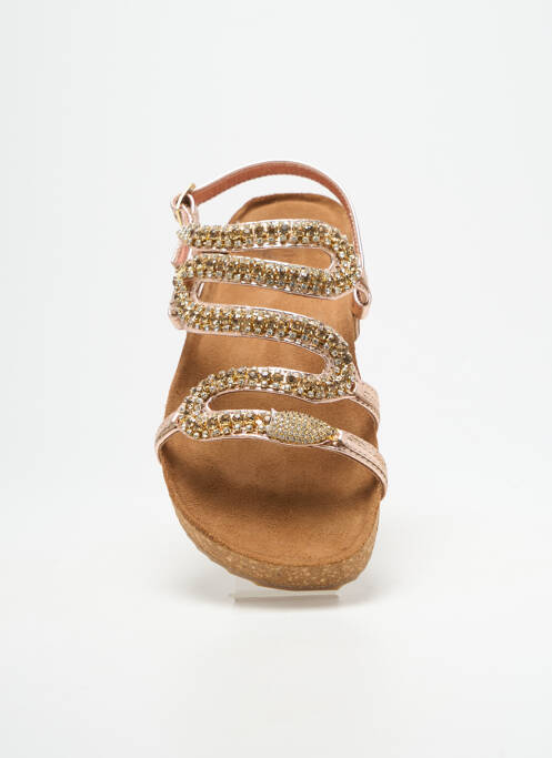 Sandale/Pantofi decupați auriu SANTAFE femeie