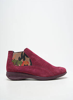 Botine/ghete vârf rotund toc de 4 la 6 cm violet HIRICA femeie