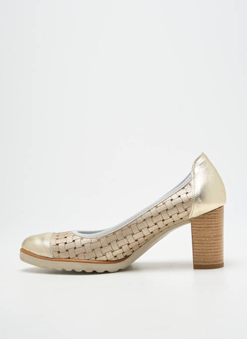Pantofi cu toc auriu UN TOUR EN VILLE femeie