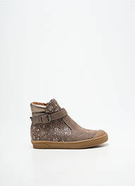 Botine/ghete imprimare vârf rotund maro BELLAMY fille