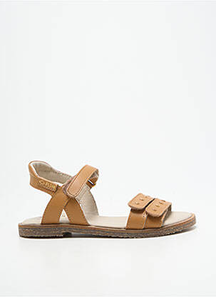 Sandale/pantofi decupați material neted chiquet maro PALLADIUM fată