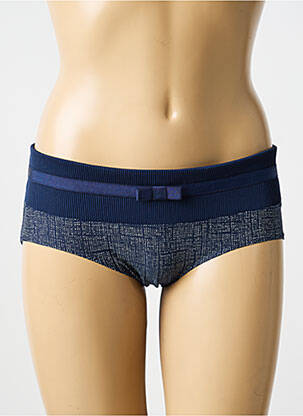 Shorty efect material satinat albastru MARIE JO femeie