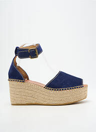 Sandale/pantofi decupați închidere cu bride toc de 7 la 9 cm albastru deschis L'ESPADRILLE DE NICOLE femme