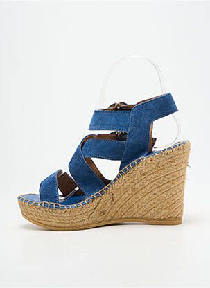 Sandale/pantofi decupați toc platformă toc înalt de 10cm și mai mult albastru L'ESPADRILLE DE NICOLE femeie
