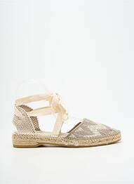 Espadrile închidere cu șireturi toc plat până la 3 cm gri NICOLE femme