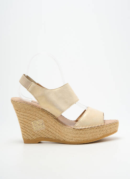 Sandale/pantofi decupați țesătură satinată toc înalt de 10cm și mai mult auriu LORMY femme