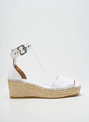 Sandale/pantofi decupați închidere cu bride toc de 4 la 6 cm alb L'ESPADRILLE DE NICOLE femeie