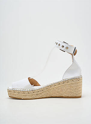 Sandale/pantofi decupați închidere cu bride toc de 4 la 6 cm alb L'ESPADRILLE DE NICOLE femeie