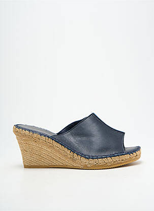 Mulete/saboți vârf deschis toc de 7 la 9 cm albastru L'ESPADRILLE DE NICOLE femeie