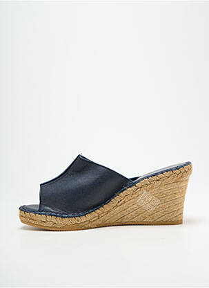 Mulete/saboți vârf deschis toc de 7 la 9 cm albastru L'ESPADRILLE DE NICOLE femeie