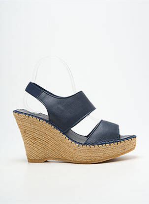 Sandale/pantofi decupați toc platformă toc înalt de 10cm și mai mult albastru L'ESPADRILLE DE NICOLE femeie