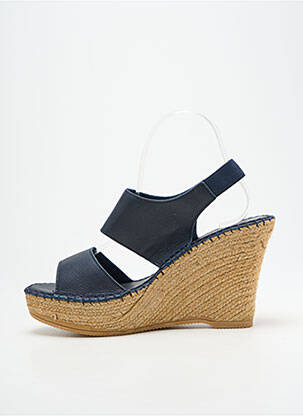 Sandale/pantofi decupați toc platformă toc înalt de 10cm și mai mult albastru L'ESPADRILLE DE NICOLE femeie