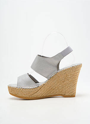 Sandale/pantofi decupați toc platformă toc înalt de 10cm și mai mult argintiu L'ESPADRILLE DE NICOLE femeie
