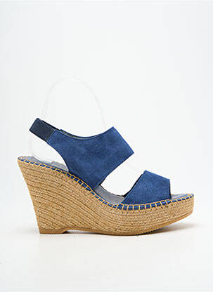 Sandale/pantofi decupați toc platformă toc înalt de 10cm și mai mult albastru L'ESPADRILLE DE NICOLE femeie