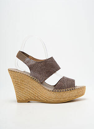 Sandale/pantofi decupați toc platformă toc înalt de 10cm și mai mult verde L'ESPADRILLE DE NICOLE femeie