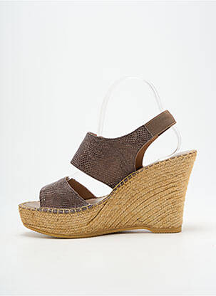 Sandale/pantofi decupați toc platformă toc înalt de 10cm și mai mult verde L'ESPADRILLE DE NICOLE femeie