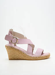 Espadrile închidere cu buclă(e) toc de 7 la 9 cm violet LORMY femme