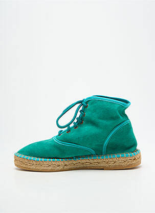 Espadrile închidere cu șireturi toc plat până la 3 cm verde L'ESPADRILLE DE NICOLE femeie