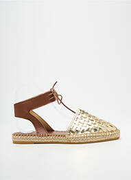 Espadrile țesătură satinată toc plat până la 3 cm auriu L'ESPADRILLE DE NICOLE femeie