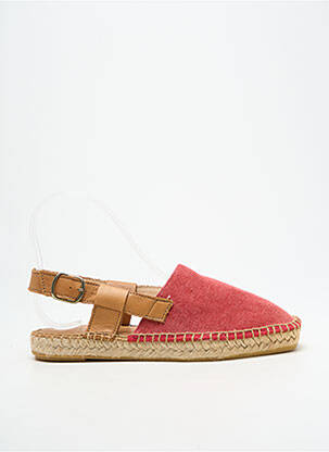 Espadrile vârf rotund toc plat până la 3 cm roșu L'ESPADRILLE DE NICOLE femeie